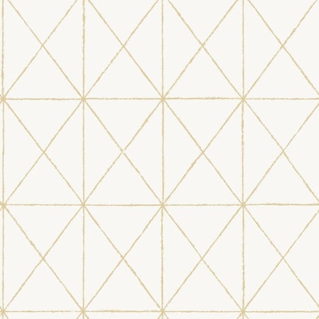 Nuwallpaper White & Gold Get In Line Peel & Stick Wallpaper NUS3577